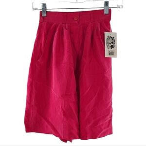 Naked Silk Shorts Women's Small Super High-Rise Bright Pink Vintage 80s 90s‎ NWT